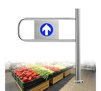 Automatic Closing Metal Pedestrian Swing Gate, Automatic Swing Gate One-Way Door, Supermarket Entrance Safety Gate, Built-In Spring, One-Way Traffic, For Secure Access In Warehouses 70×100cm-right