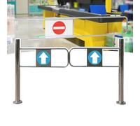 Automatic Closing Metal Safety Swing Gate - Easy Install Secure Access for Supermarkets Warehouses Libraries Shopping Malls - ADA Compliant Reliable Safety Solution