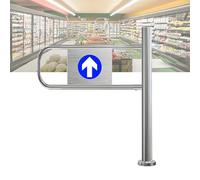 Automatic Closing Safety Gate for Supermarkets & Warehouses, Unidirectional Pedestrian Door for Libraries & Scenic Bars, 90x100cm - Secure Your Space!