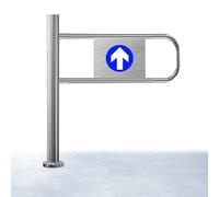 Automatic Closing Safety Swing Gate, Spring-Loaded Pedestrian Transfer Door, One-Way Entrance Design, Left, Right Opening Choices, for Supermarkets Libraries Malls Warehouses(Left,70x100cm)