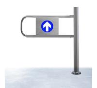 Automatic Closing Safety Swing Gate, Spring-Loaded Pedestrian Transfer Door, One-Way Entrance Design, Left, Right Opening Choices, for Supermarkets Libraries Malls Warehouses(Right,100x100cm)