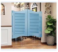 Automatic Closing Saloon Cafe Swinging Doors 20 48 Inch Width Durable Double Action Hinges Ideal for Pub Entrance & Porch Blue Color 44x36in (111x91cm)