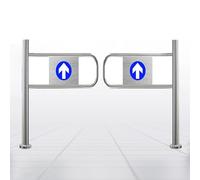 Automatic Closing Security Gate for Supermarkets, One-Way Access Barrier, Metal Entrance Door, 140 x 100 cm, Ideal for Store Control and Safety Solutions.