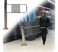 Automatic Closing Security Gate - One-Way Entry/Exit Device for Supermarket Passage Doors, Heavy-Duty Spring Access Gate (Left, 95 x 100 cm) for Enhanced Safety