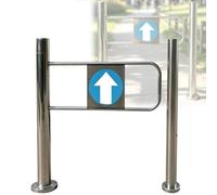 Automatic Closing Swing Gate Auto-Reset Spring-Loaded Safety Swing Gate | Self-Closing Industrial Safety Gate,Stainless Steel One-Way Gate,Automatic Self-Open Swing Gate Barrier(Left 90cm/35.43in)