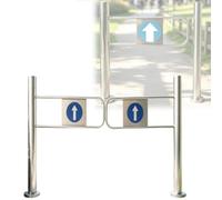 Automatic Closing Swing Gate Auto-Reset Spring-Loaded Safety Swing Gate | Self-Closing Industrial Safety Gate,Stainless Steel One-Way Gate,Automatic Self-Open Swing Gate Barrier(140cm/55.12in)