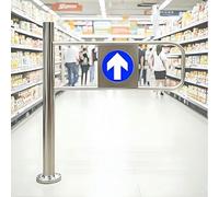 Automatic Closing Swing Gate for Supermarkets & Libraries, 90° Spring-Loaded Safety Entrance, Right Side 80x100cm, Perfect for Retail Safety & Shopping Malls