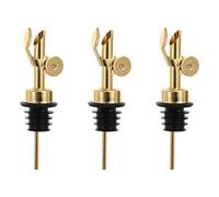 Automatic Closing Wine Pour Spouts 3Pcs Nonrust Steel Oil Dispenser For Kitchens Pubs Generic Fit Drip Cover Kitchens Gadget Set For Sauce Bottles