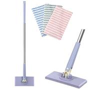 Automatic Cloth Changing Mini Mop, Automatic Cloth Changing Mop, 360°rotating Mini Mop-Hands-Free Flat Dust Mop with 3 Dry Cleaning Towels