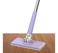 Automatic Cloth Changing Minis Mop - Hands Free Flat Floor Cleaner with 360° Rotation, Compatible with Face Towel or Wipes - Kitchen Mop