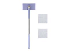 Automatic Cloth Changing -ni Mop, 360° Rotation Hands Flash Speed Mop, Mop with 2 Disposable Wet Floor Wipes, Compatible with Towels or Throwaway Wipes, Wall-Mounted Storage Design