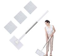 Automatic Cloth Changing -ni Mop, 360° Rotation Hands Flash Speed Mop, Mop with 3 Disposable Wet Floor Wipes, Compatible with Towels or Throwaway Wipes, Wall-Mounted Storage Design