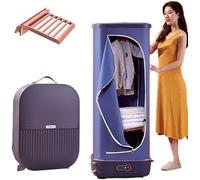 Automatic Clothes Dryer, 800W Portable Folding Household Clothes Dryer, with 180 Minute Timer, Built-in Towel Rack, Clothes Dryer for Apartments, Clothes & Star of Light