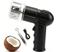 Automatic Coconut Opener, Rechargeable 304 Stainless Steel Punch Tool with Safety Guard, One-Button 6cm Hole, for Juice Bars, Fruit Shops, Restaurants