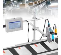 Automatic Coding Machine,Industrial Inkjet Printer,Online Batch Coder,Date Coding Machine,Date Printer with Touch Screen,Fast Dry Inkjet Marking System,for Logo Picture Barcode Number(Height 0.5in)