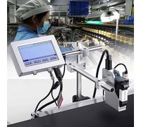 Automatic Coding TIJ Thermal Printer for Variable QR Code Barcode, Expiry Date Inkjet Printing with Text, Excel, BMP, USB - 25.4mm