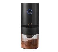 Automatic Coffee Grinder - 13W Electric Burr Mill, Compact Design Manual Mode Available, Versatile Bean Grnder, Adjustable Coffee Settings | Black White Portable Kitchen Grinder for