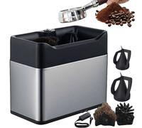 Automatic Coffee Grounds Cleaner, 58mm Electric Portafilter Cleaner with 2 Powder Wipers & 2 Brushes, 340r/min, 3 Installation Methods for Espresso Handle