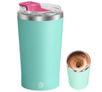 Automatic Coffee Mug with Magnetic Stirrer - Coffee Mixing Mug with Lid | Portable Water Cup 400ml Automatic Coffee Mug with Magnetic Stirrer for Milk and
