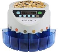 Automatic Coin Counter Machine - Counts 300 Coins per Minute, Features Batch Counting and Sorting for GBP Sterling Coins