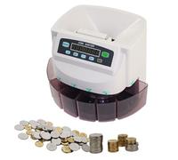Automatic Coin Counter Sorter Machine, 200pcs/min with LCD Display, Exception Reminder, Coin Dispenser for Most Coins