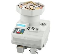 Automatic Coin Sorter with LED Display, Professional Coin Sorting Machine for All Coins, Sorts Up to 3000 Coins, 2300 Coins per Minute, Ideal for Subways, Buses, and Laundries