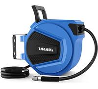 Automatic Compressed Air Hose Drum 15 m + 1.5 m, Hose Reel for Compressed Air, Wall Compressed Air Hose Reel, 20 Bar Max, Φ9.5 mm, 1/4 Inch Connection, Automatic Slow Feed