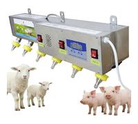 Automatic Constant Temperature Milk Feeder, Silicone Nipple Feeding Station for Piglets and Lambs, Breastfeeding Device with Sound Simulation for Milk, Water, or Medicine