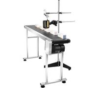 Automatic Conveyor Belt with Intelligent Inkjet Printer, USB Graphics Import, Single Code per Object, 30 M/min Speed for Efficient Product Labeling