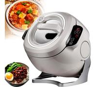 Automatic Cooking Machine,2000W 6L auto Cooking Wok Fried Rice Machine,One-Click Smart Start, Three Speed Adjustable,360 ° Automatic Rotation, for Stir Frying, Stewing, Cooking(220V)