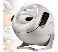 Automatic Cooking Machine 2000w - Large 6L Capacity w/Touch Panel,360° Auto-Stirring,IH Electromagnetic Heating & Detachable Non-Stick Pot for Braising/Stir-Frying/Soup Making