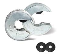 Automatic Copper Pipe Cutter 15mm and 22mm Set Copper Pipe Slice Tube Cutter with 2 Replacement Cutting Wheels