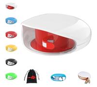 Automatic Cord Reel,Progressdo/Proceedingt Retractable Charging Cord Organizer for Travel and Organization,Compact Portable Cable Winder Accessory for Phone,Earbuds,Headphone,Reader (01White)