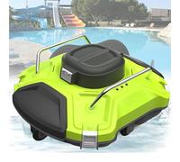 Automatic Cordless Pool Cleaning Robot, Wall-Climbing Vacuum for Above and In-Ground Swimming Pools