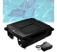 Automatic Cordless Robot Solar Powered Pool Skimmer Cleaner for All Swimming Pool Sur-face, Dual Charging Options, 2 Speed Modes, Smart Obstacle Avoidance