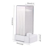 Automatic Cotton Pad Dispenser Press Out Makeup Cotton Holder Dispenser Cosmetic Pad Organizer (White)