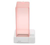 Automatic Cotton Pad Holder Pink Transparent Appearance Easy Take PC Automatic Cotton Pad Storage Box with Nonslip Bottom