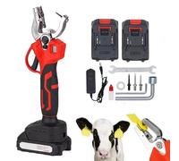 Automatic Counting Cordless Livestock Ear Tag Plier, Electric Ear Tag Clamp, Auto Retraction Feature, Stainless Steel Design with Spare Needles, for Tagging Cattle Pigs and Sheep