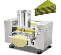 Automatic Crepe Maker for Cakes Thousand Sheets and Desserts, Professional Crepe Machine, Adjustable Thickness 0.4-1.2 mm, Temperature 150-200 °C - 200-300 Crepes/h for Pastries 6 in