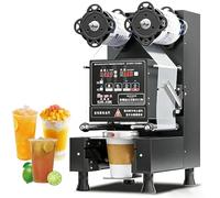 Automatic Cup Sealer, Electric Bubble Tea Sealing Machine with LCD Counter, 550-700 Cups/H, Fits 90/95mm Cups up to 21cm, Ideal for Milk Tea, Coffee & Smoothies