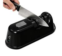 Automatic Cutter Sharpener, Precision Rechargeable Tool, Serrated Kitchen Accessory, Sturdy Chef Aid, 25x10x8cm Size, for Home Apartment Restaurant Camping Family Chef Daily Routine Handy Use
