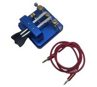 Automatic Cw Key for Morse Dual-Paddle Telegraph for Ham Radio Users Stainless Steel Brass Aluminum Alloy with Silver Contacts 3.5Mm Dual Audio Jack CNC Machined for Design