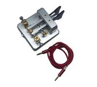 Automatic Cw Key for Morse Dual-Paddle Telegraph Key for Ham Radio Operators with Silver Contacts and CNC-Machined Stainless Steel Brass Aluminum Alloy Build for Dab Tuner Technology