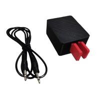 Automatic Cw Key for Radio Enthusiasts Electric Morse Code Key with 3.5Mm Audio Jack Compact Double Paddle Transmitter for Ham Radio Communication Black and Red