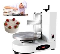Automatic Decorating Cake Coating Smoothing Scraping Machine Portable 4-12inch Cake Icing Machine Adjustable Cake Icing Smoother Tool Baking Birthday Cake Tools,White