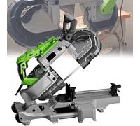 Automatic deep-Cut Band Saw, 1100W Electric Cutting Machine, Handheld, with 10 Blades, 120mm Cutting Depth, 6 Speed Settings, Removable Base, Built-in LED Light, for Cutting Metal,