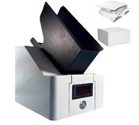 Automatic Desktop Paper Jogger and Sorting Machine with Adjustable Frame, Ideal for Office, Bank, and Copier Use