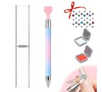 Automatic Diamond Art Pens-Diamond Painting Pen Refillable New Upgrade Art Pens, Painting Pens with Wax for Art Nail DIY Craft (Pink and blue,1pcs)
