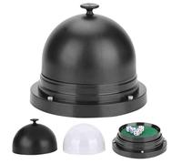 Automatic Dice Cup, Electric Shaker with 5 Dices, Portable Party Game | Black electric dice cup, 14.2x11.7cm, 5 dices. Transparent cover, anti-trap lid, green sponge base. 2 AA batteries
