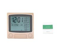 Automatic Digital Azan Prayer Times Wall Alarm Clock with Makkah Music & Azan Time Reminder, Temperature Display, Islamic Muslim Mosque Decorative Clock for Prayer Remind